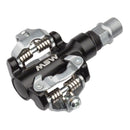 MSW MP-100 Pedals - Dual Sided Clipless, Aluminum, 9/16", Black/Silver
