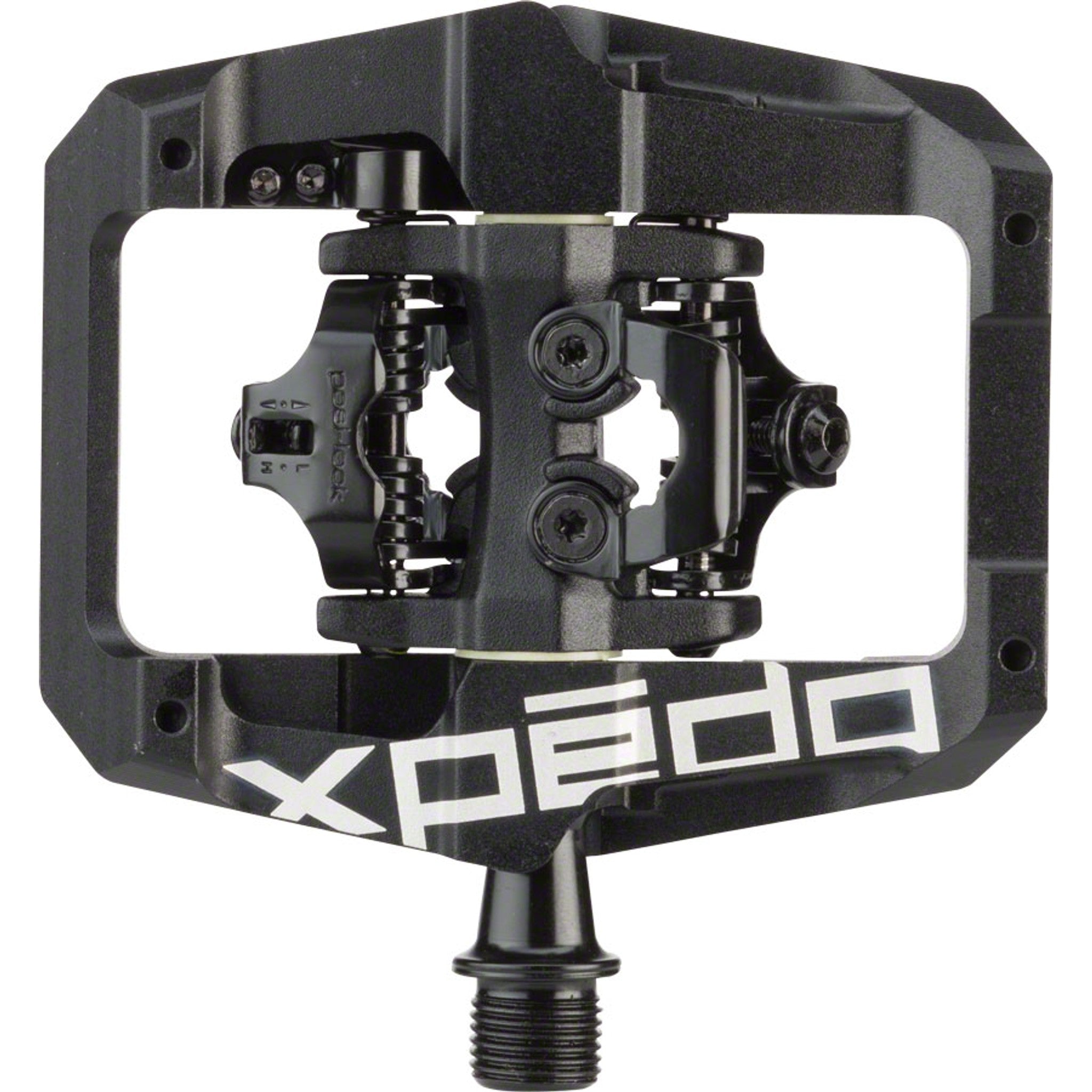 Xpedo GFX Pedals - Dual Sided Clipless with Platform, Aluminum, 9/16", Black