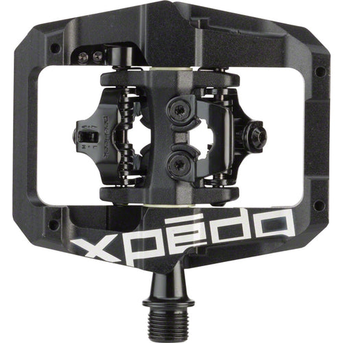 Xpedo GFX Pedals - Dual Sided Clipless with Platform, Aluminum, 9/16", Black