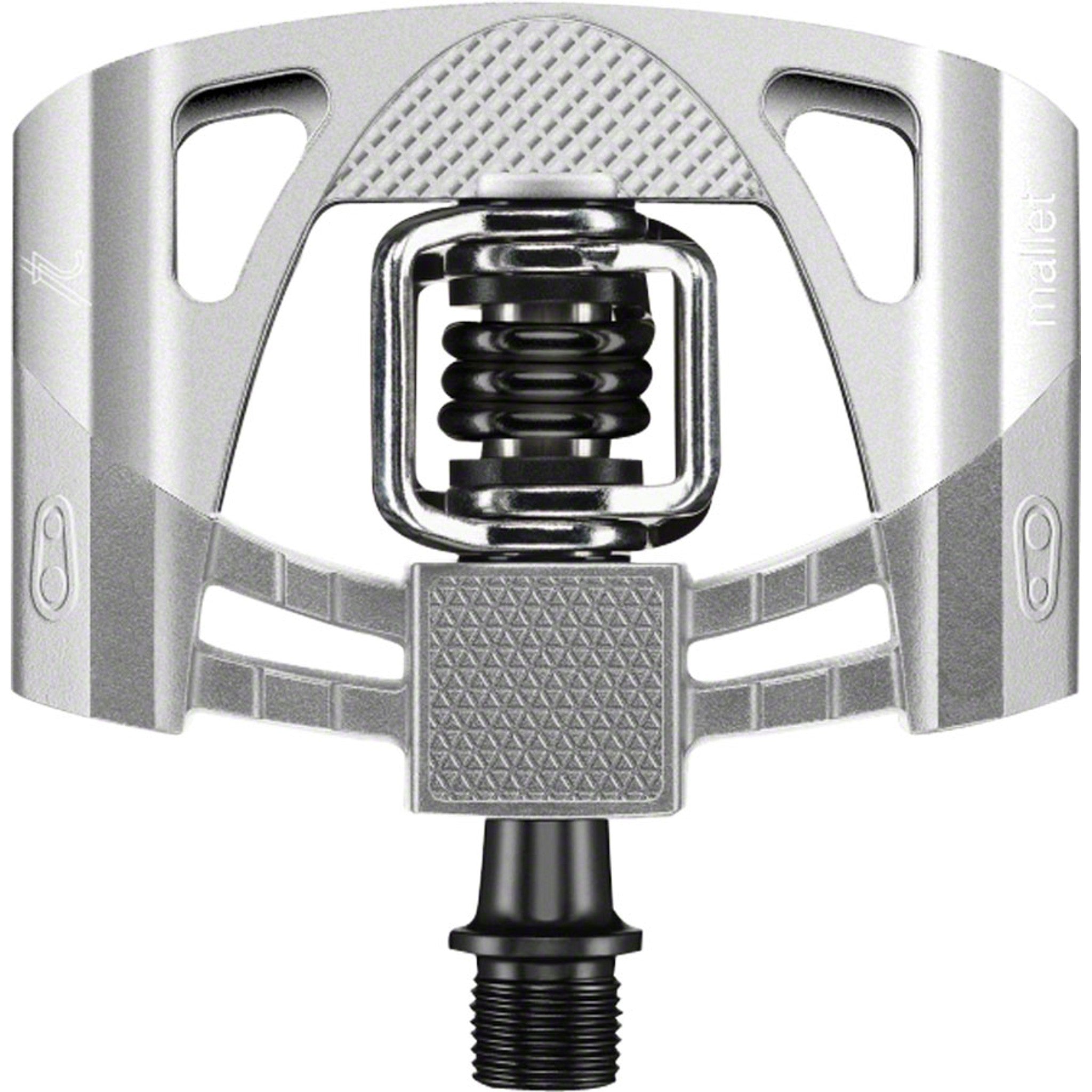 Mallet 2 Pedals - Dual Sided Clipless with Platform, Aluminum, 9/16", Raw/Silver/Black