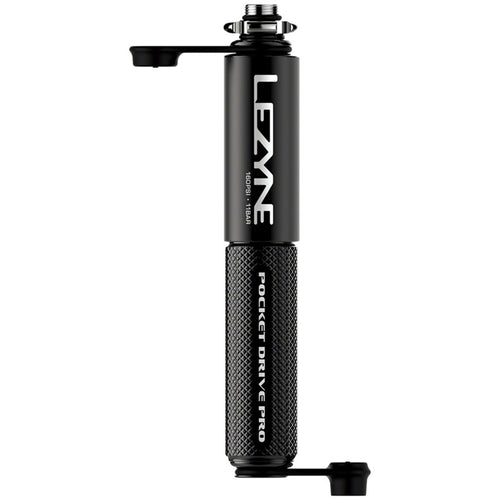 Pocket Drive Pro Mini Pump - Aluminium, 160psi, Presta/Schrader, With Mount, Black