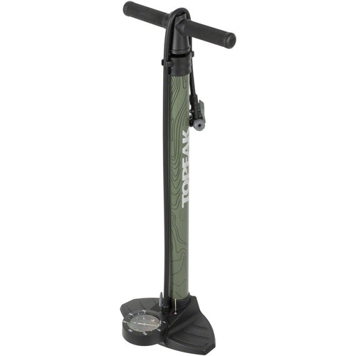 Joeblow Mountain II Floor Pump - Steel Barrel / Plastic Base, 3.5" Gauge, 60 Psi /4 Bar, Twinhead