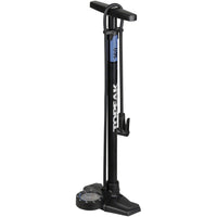 Joeblow Roadie Ex Floor Pump - Steel Barrel / Plastic Base, 3.5" Base Mount Gauge, 160 Psi /11 Bar, Smarthead, Black/Blue
