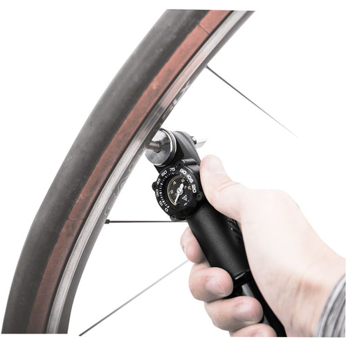 Road DA G Mini Pump - 120psi, With Gauge, Presta only, Black