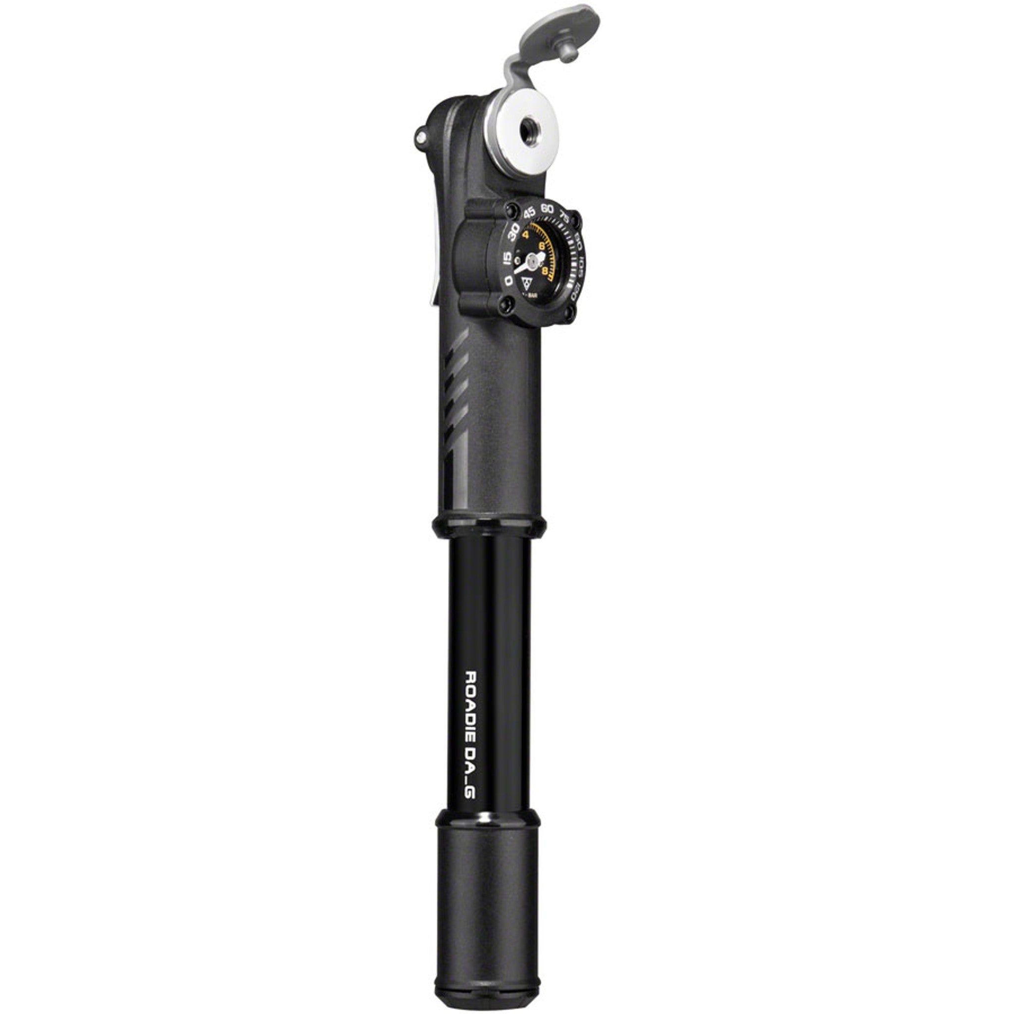 Road DA G Mini Pump - 120psi, With Gauge, Presta only, Black