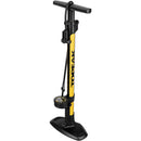 JoeBlow Sport 2Stage Floor Pump - 160psi / 11bar 3" Gauge, 2-Stage Switch and Pressure Gauge, TwinHead DX5, Yellow/Black