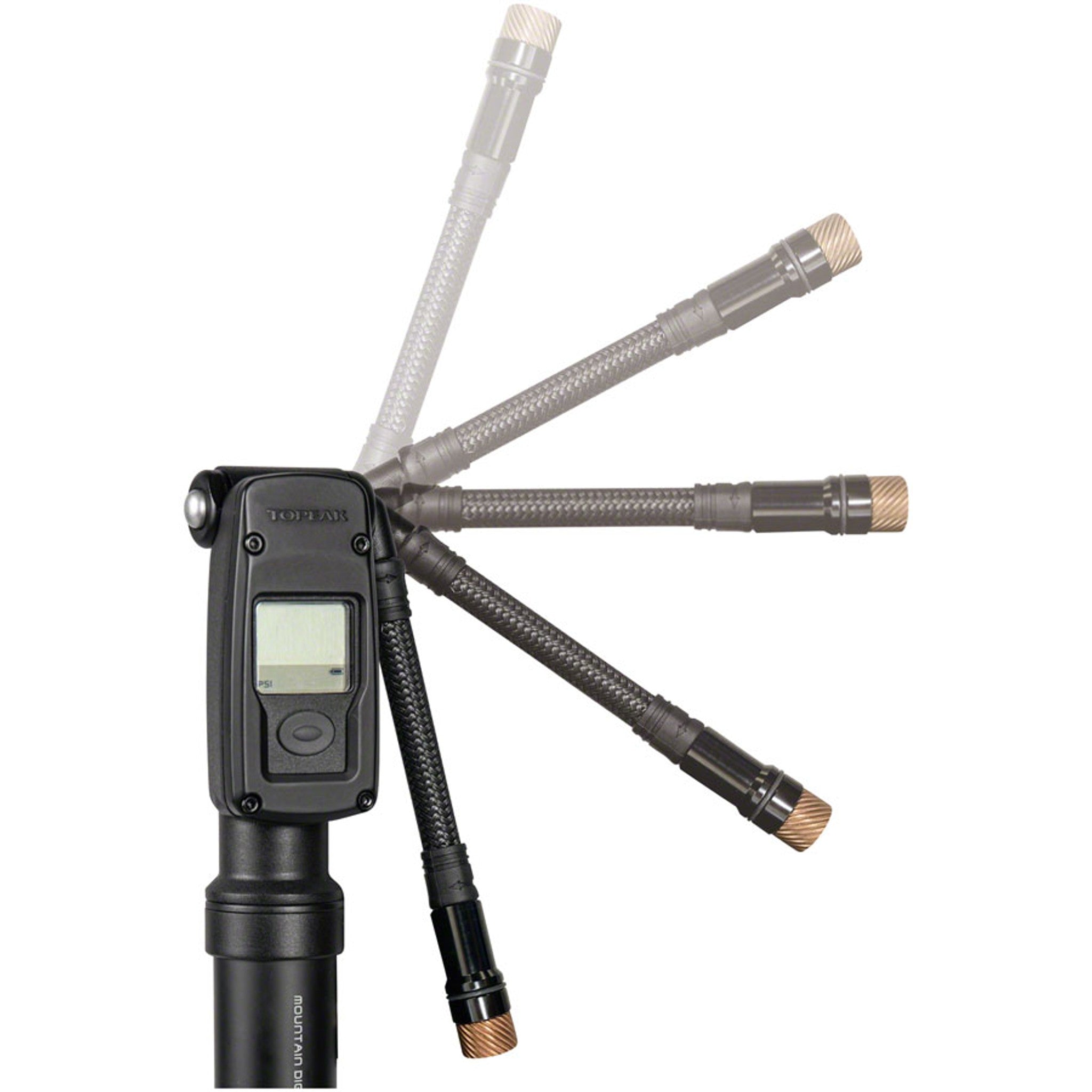 Mountain Digital Shock/Tire Mini Pump - 2Stage, 300psi, Black