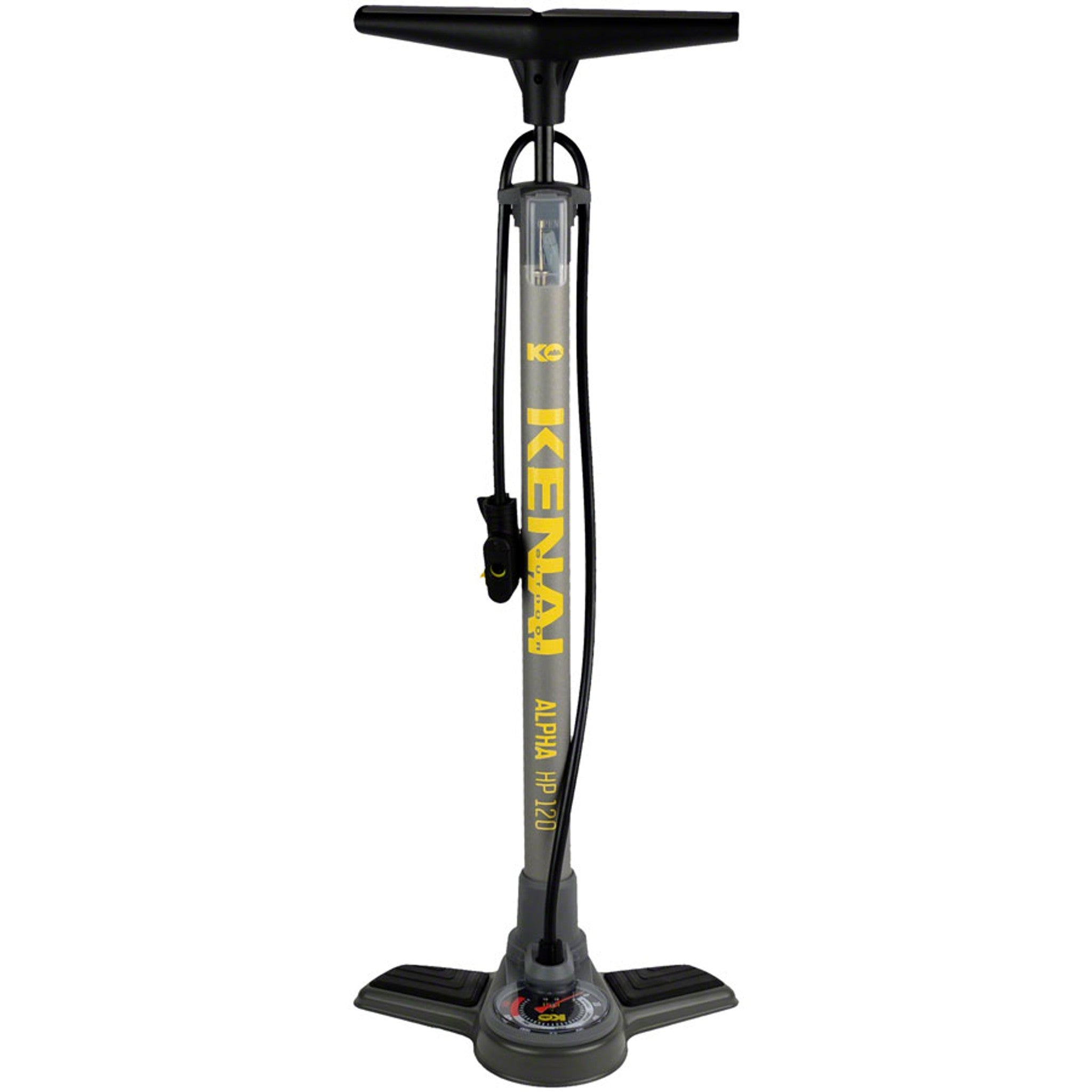 Alpha HP 120 Floor Pump - 120 Psi, Gray