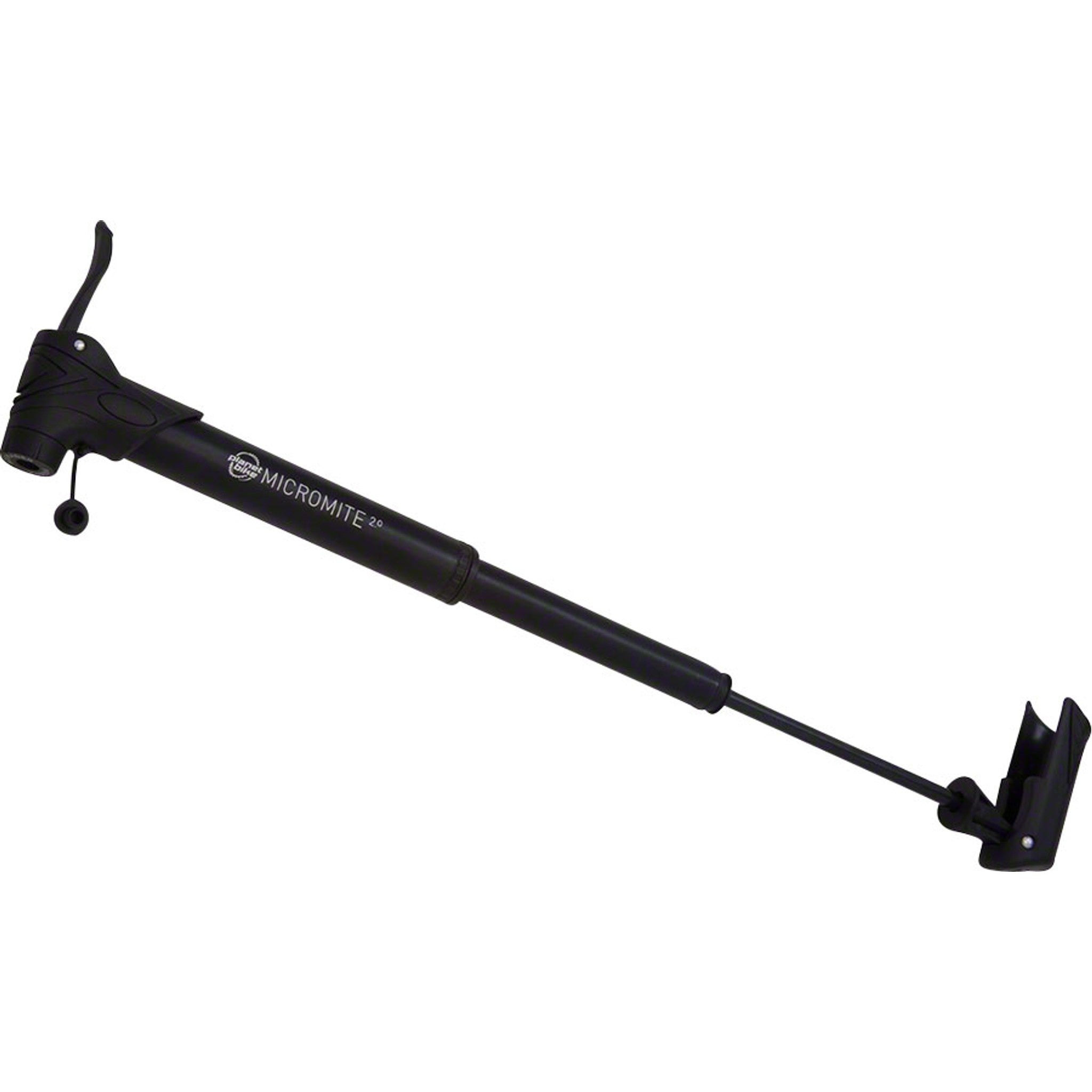 Planet Bike Micro Mite II Dual Stage Mini Frame Pump: Presta/Schrader, Black