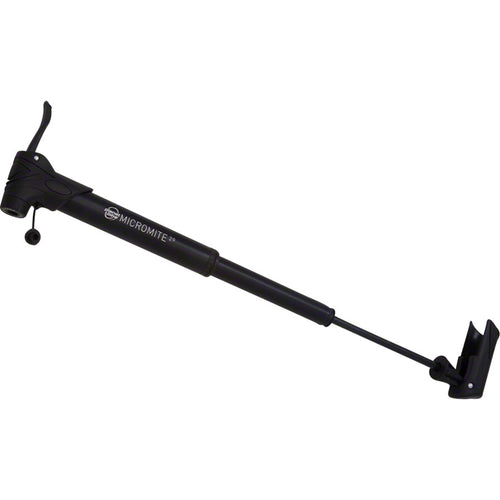 Planet Bike Micro Mite II Dual Stage Mini Frame Pump: Presta/Schrader, Black