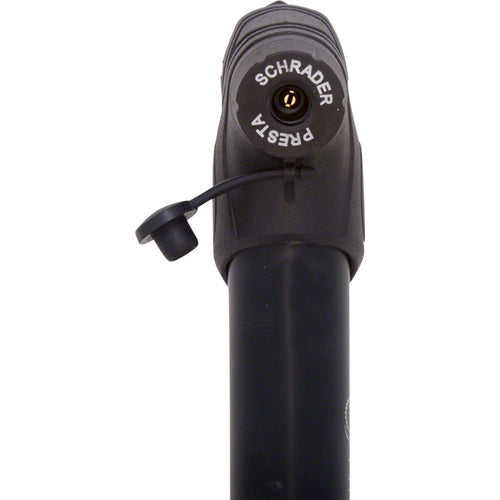 Planet Bike Micro Mite II Dual Stage Mini Frame Pump: Presta/Schrader, Black