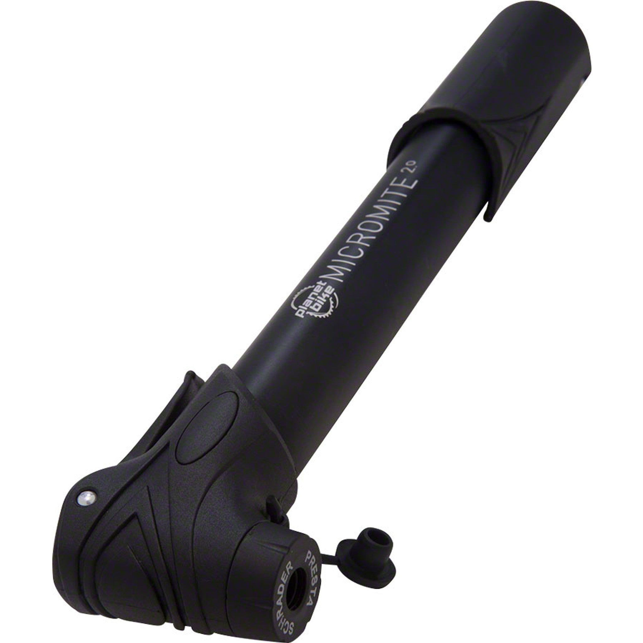 Planet Bike Micro Mite II Dual Stage Mini Frame Pump: Presta/Schrader, Black