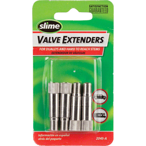 Slime 1-1/4" Schrader Valve Extenders: 4-Pack