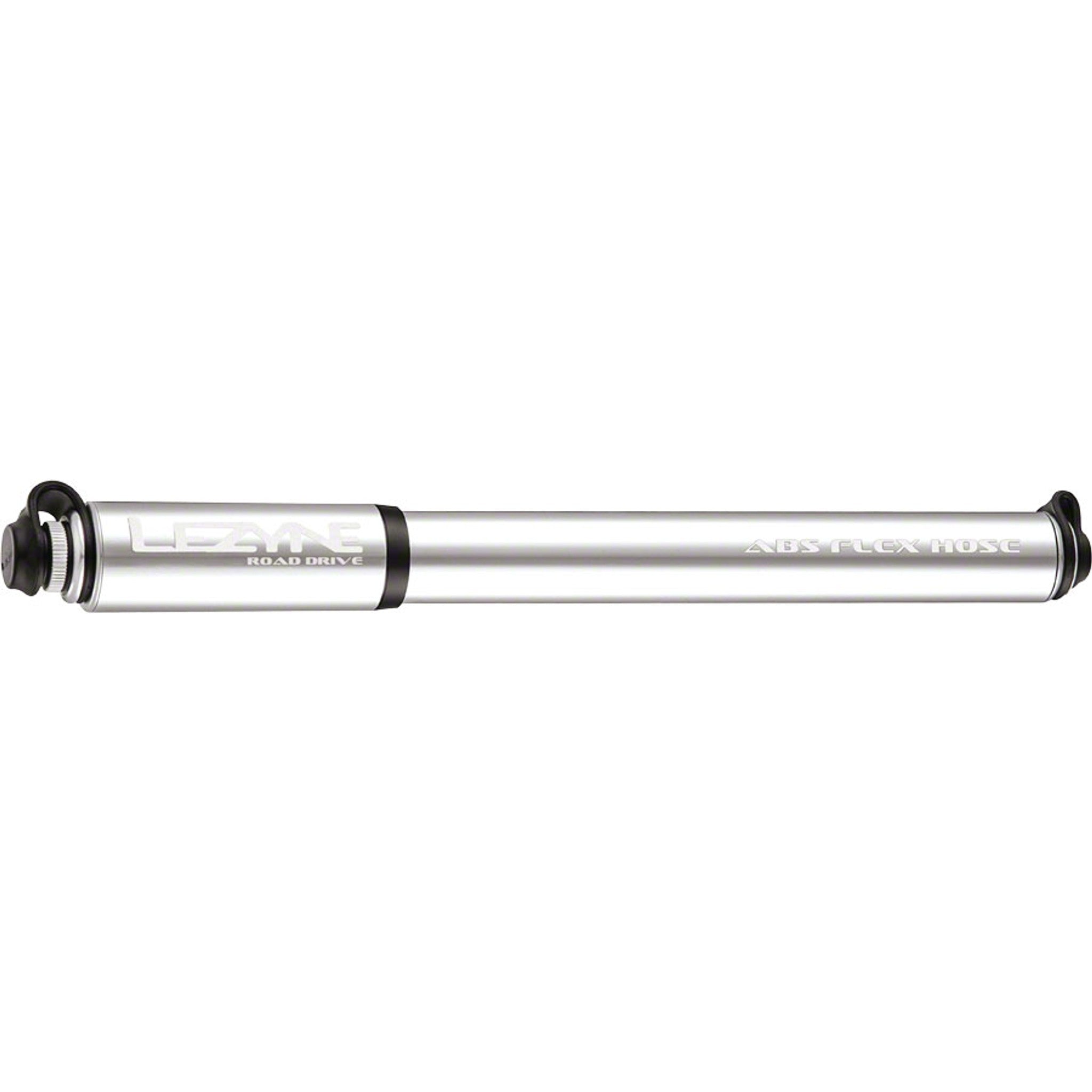 Lezyne ABS Road Drive Frame Pump with Bracket, Medium, Presta Valve Only: Silver