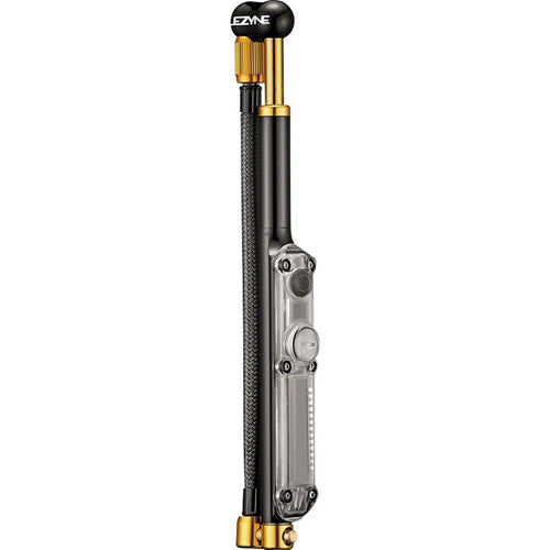 Lezyne Digital Shock Drive Pump 350 psi with zero-loss chuck head, Black/Gold