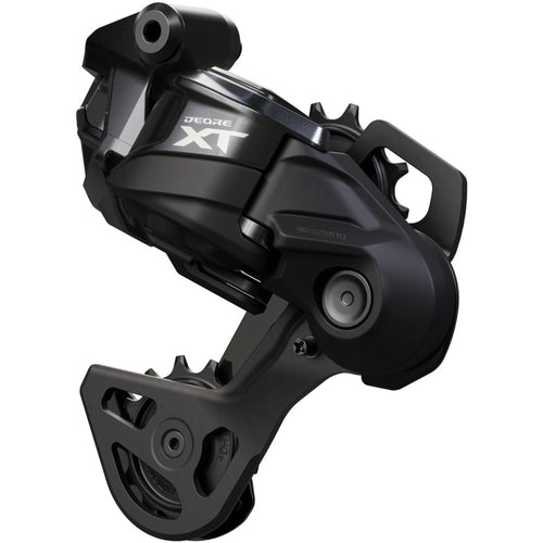 Deore XT RD-M8250-GS Di2 Wireless Rear Derailleur - 12-Speed, Medium Cage, Shadow ES, Black/Gray