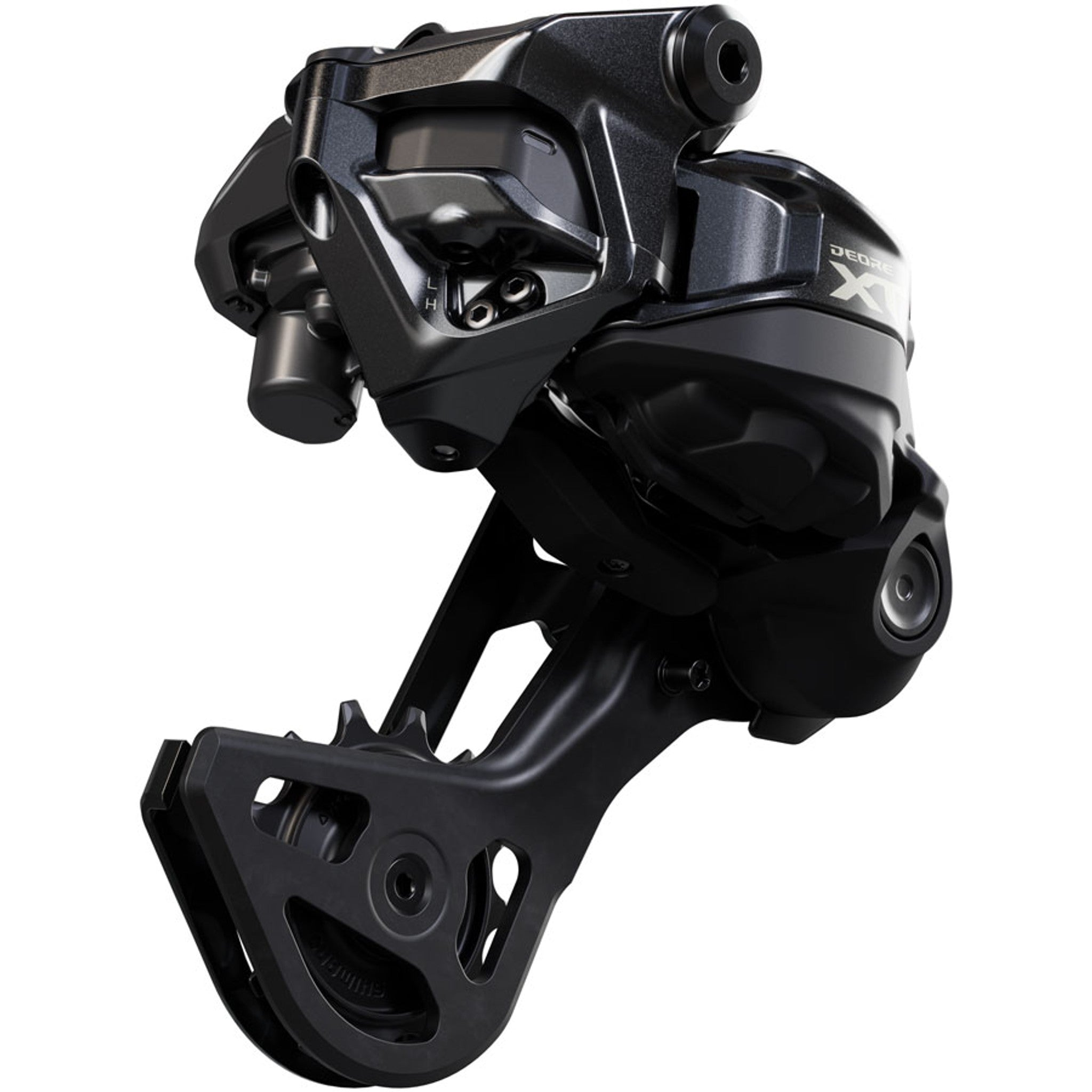 Deore XT RD-M8250-GS Di2 Wireless Rear Derailleur - 12-Speed, Medium Cage, Shadow ES, Black/Gray