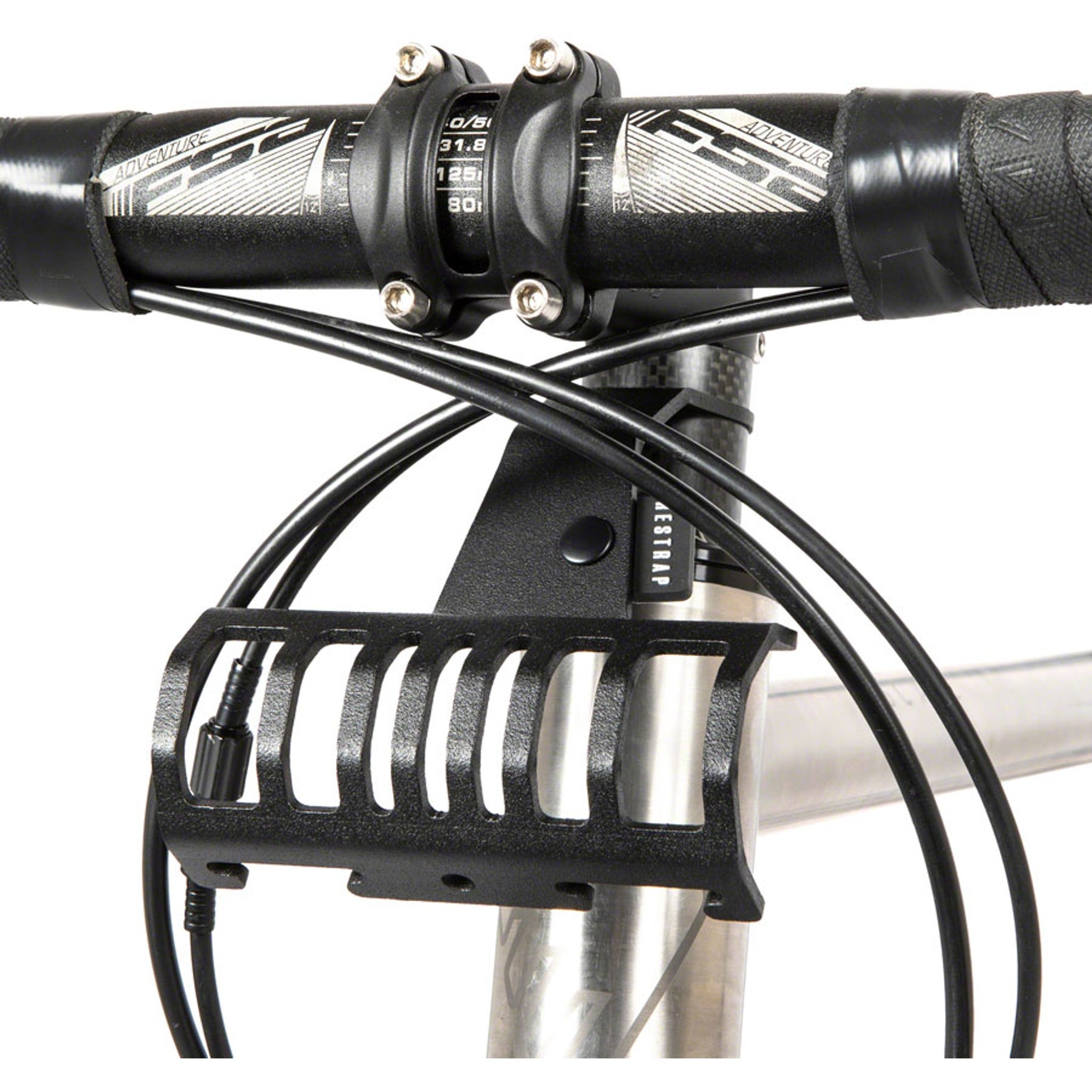 Restrap Bumper Bar Bag/Accessory Mount - Fits 1-1/8" Threadless Steerer Tubes, Black