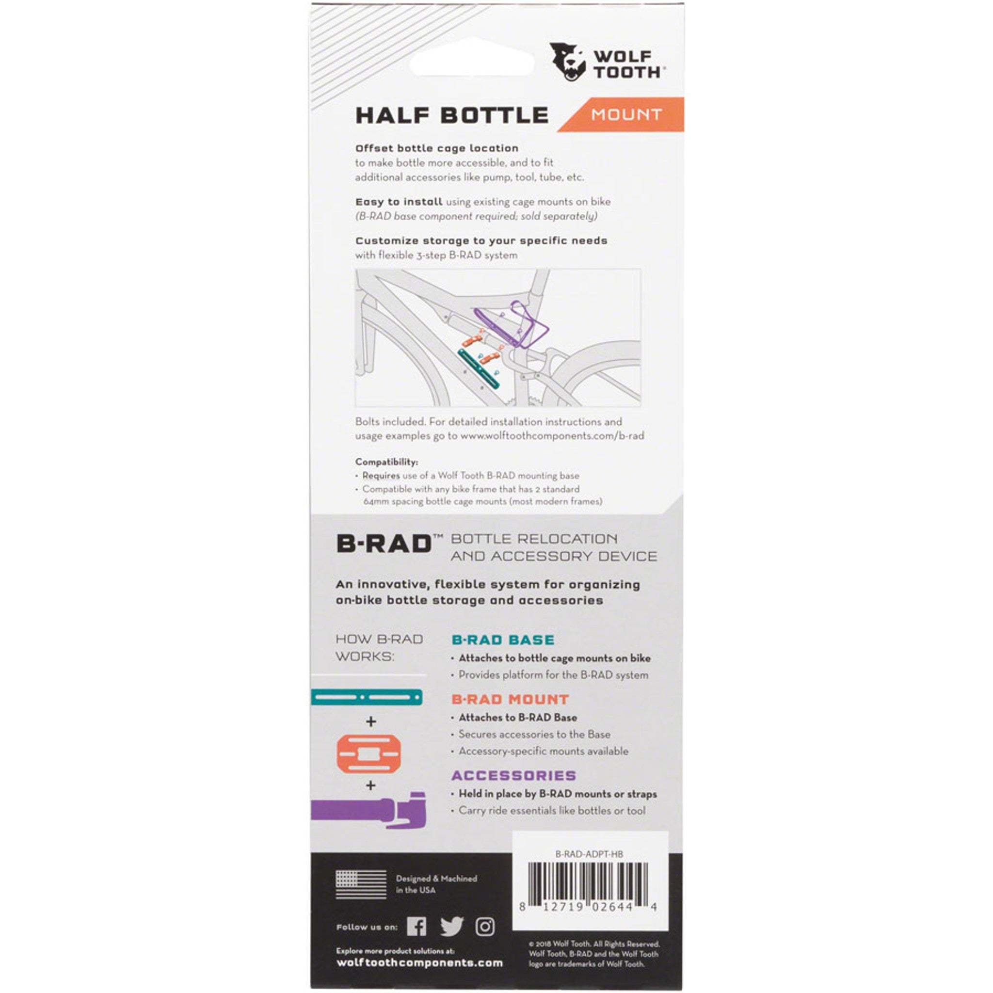 Wolf Tooth B-RAD Double Bottle Cage Adaptor