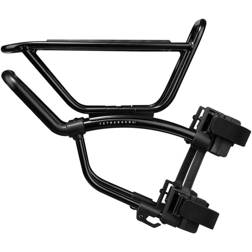 TetraRack R1 Front Rack for Gravel/Road - Fork Blade Strap Mount,  QuickTrack Compatible, Black