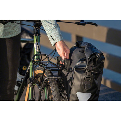 TetraRack R1 Front Rack for Gravel/Road - Fork Blade Strap Mount,  QuickTrack Compatible, Black