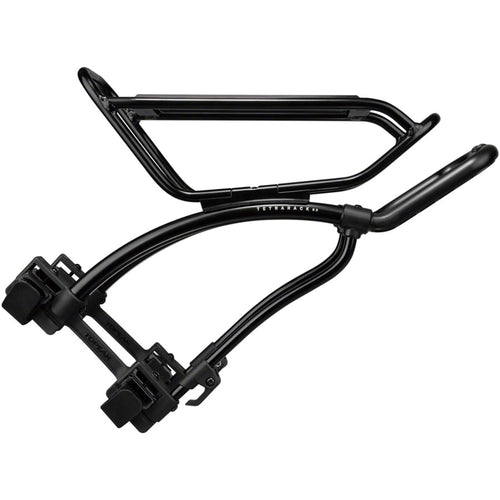 TetraRack R2 Rear Rack for Gravel/Road- Seatstay Strap Mount, QuickTrack Compatible, Black