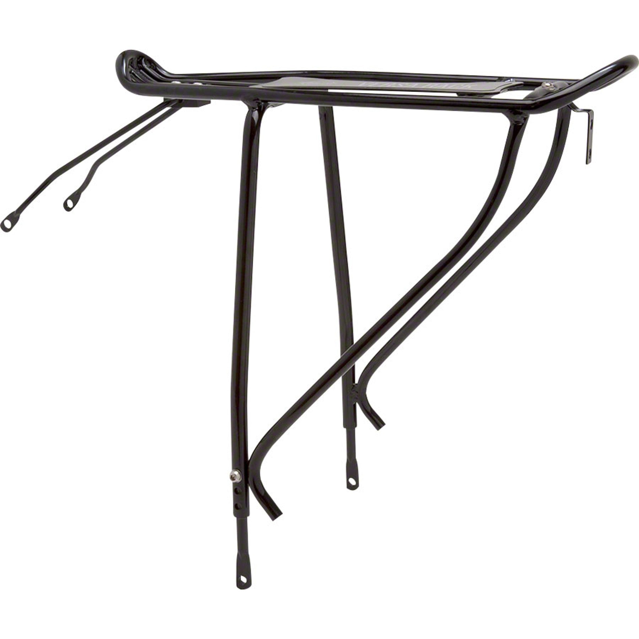 Planet Bike Versa Disc Brake Compatible Rear Rack: Black. Fits up to 29" wheels