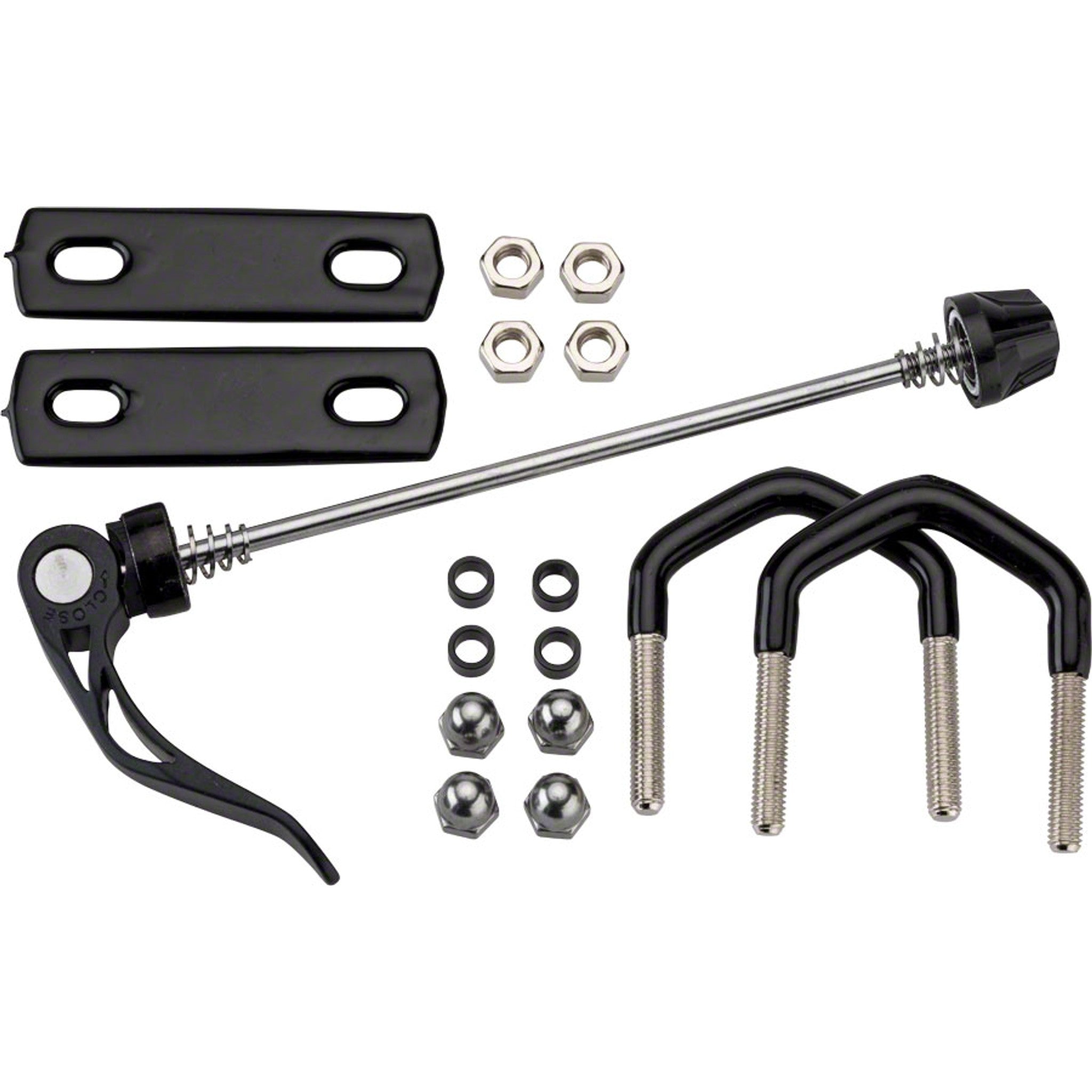 Axiom Journey Suspension and Disc Lowrider Front Rack: Black