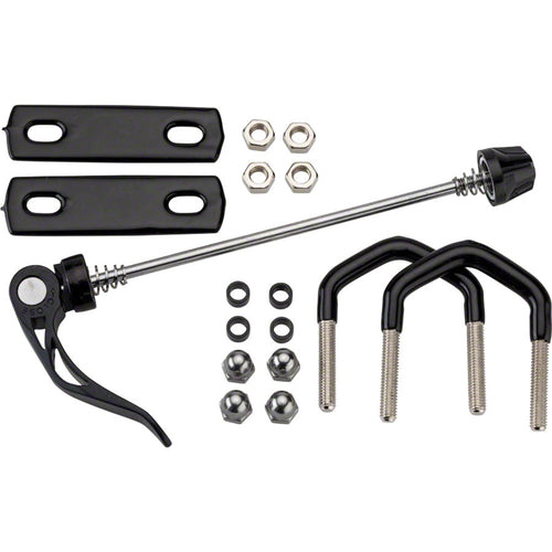 Axiom Journey Suspension and Disc Lowrider Front Rack: Black