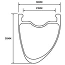 WHISKY No.9 GVL Rim - 700, Disc, Matte Carbon, 24H