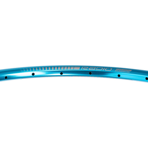 Raceline Clipper Junior Rim - 20", Cyan, 28H, Clincher