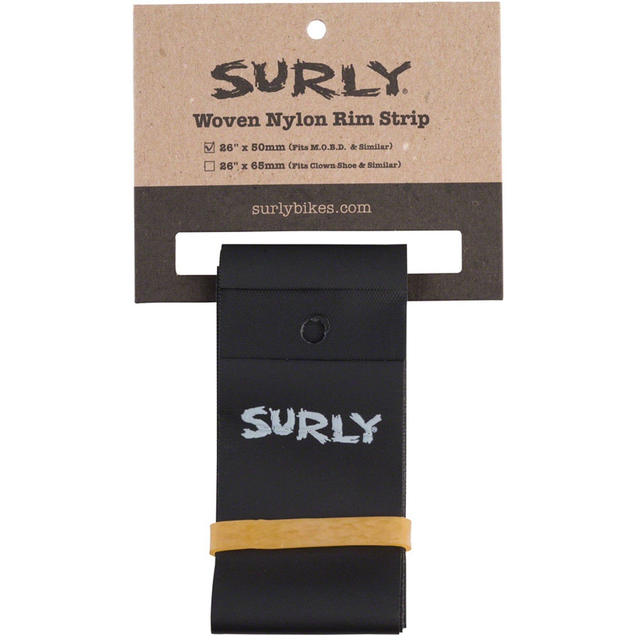 Surly Rim Strip: For Other Brother Darryl Rim, Nylon, 50mm wide, Black