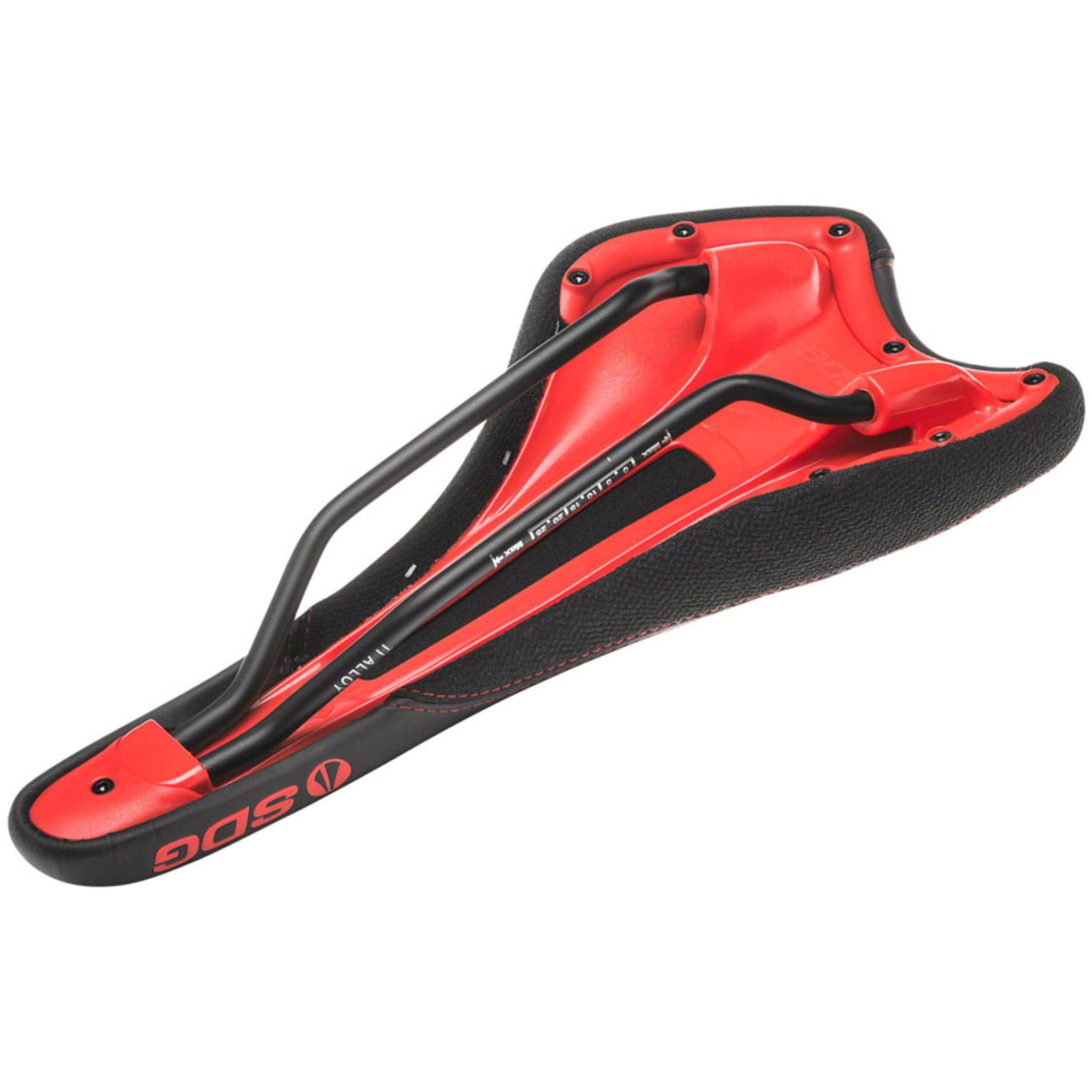 Radar Saddle - Titanium Alloy, Black/Red