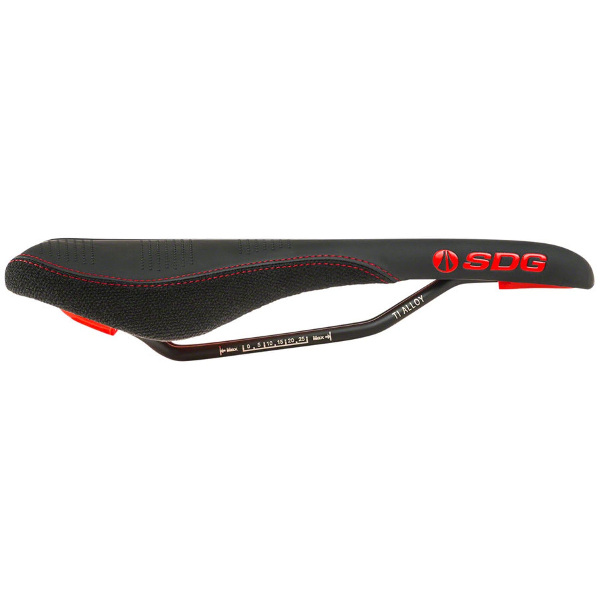Radar Saddle - Titanium Alloy, Black/Red
