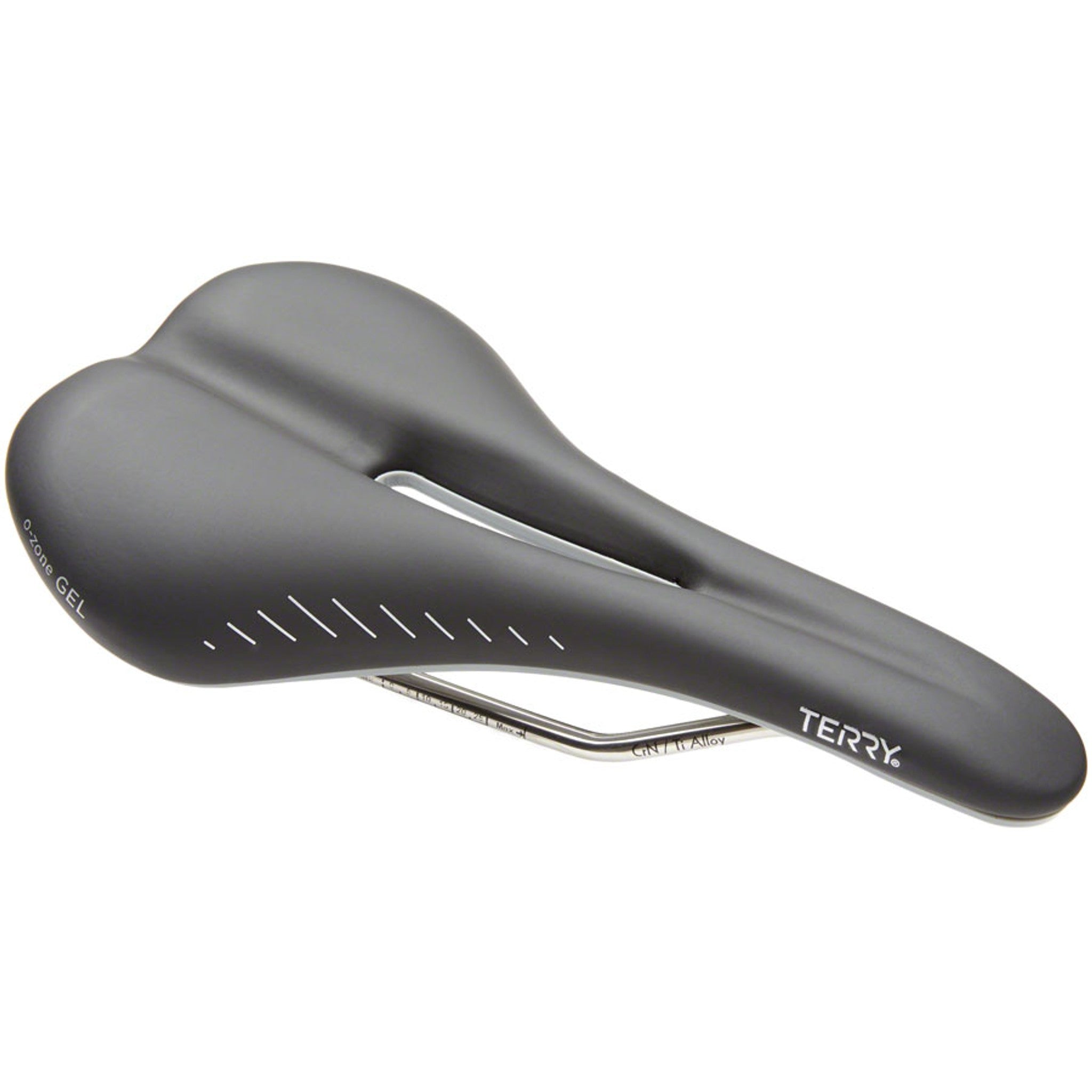 Raven Ti Gel Saddle - Titanium, Black