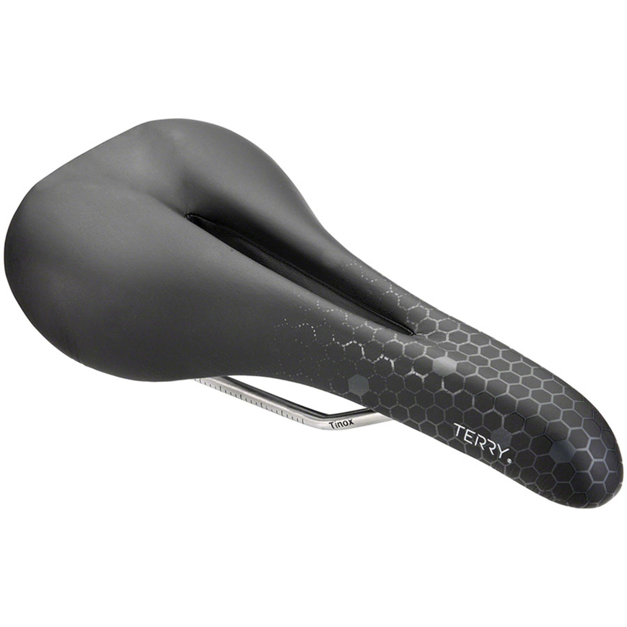 Terry Fly Ti Gel Saddle - Titanium, Black/Gray, Men's