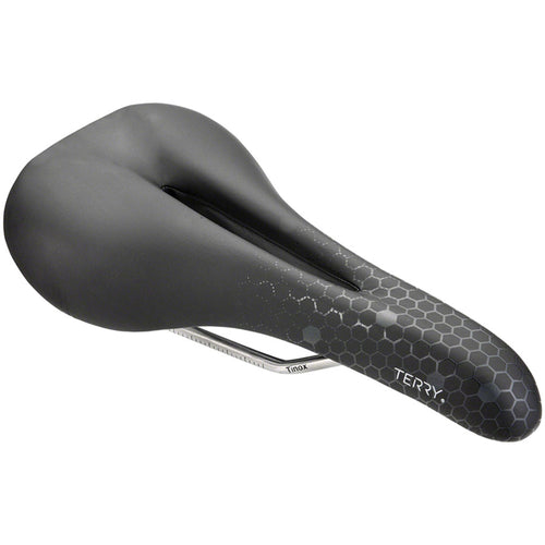 Terry Fly Ti Gel Saddle - Titanium, Black/Gray, Men's