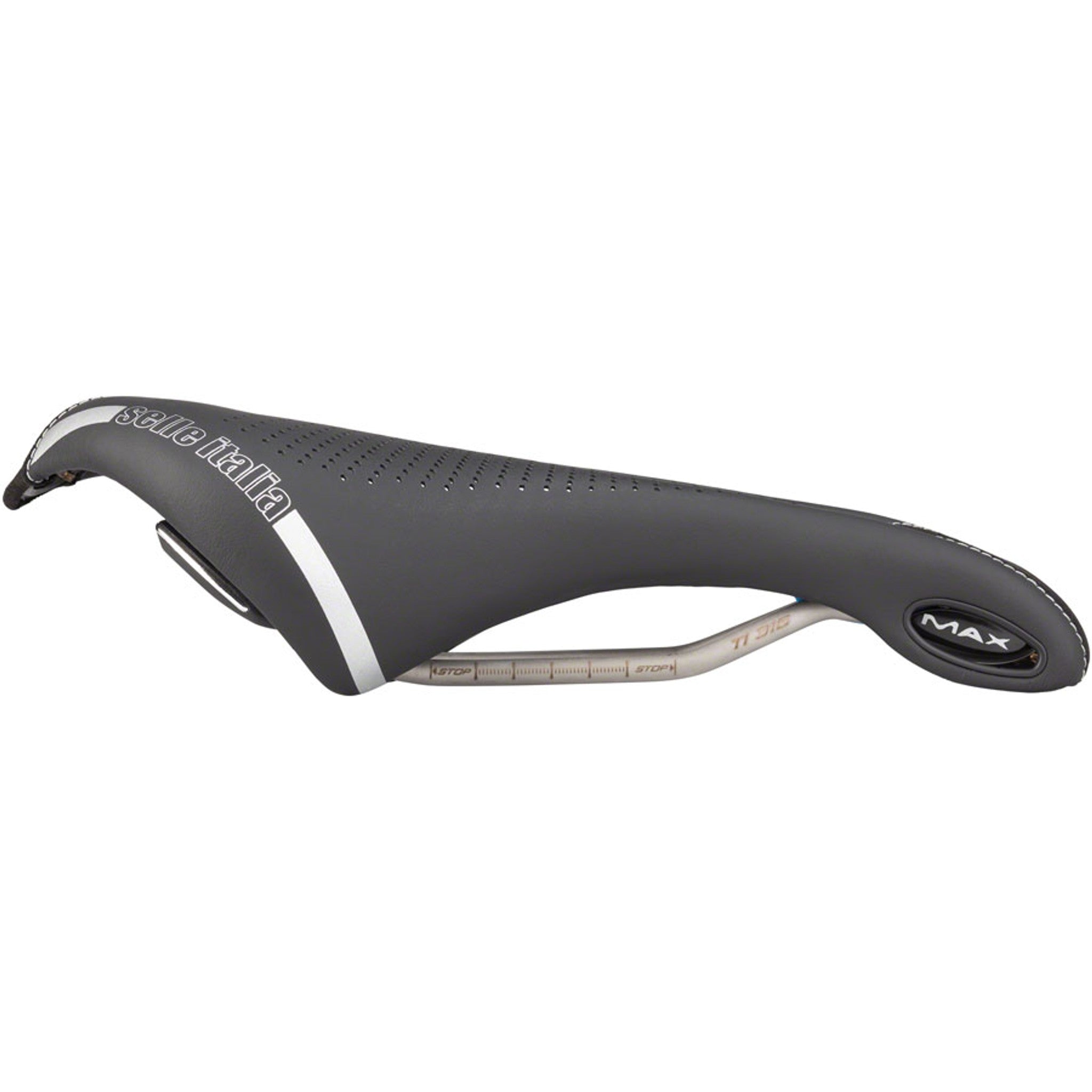 Selle Italia Max Flite Gel Superflow Saddle - Titanium, Black, L3