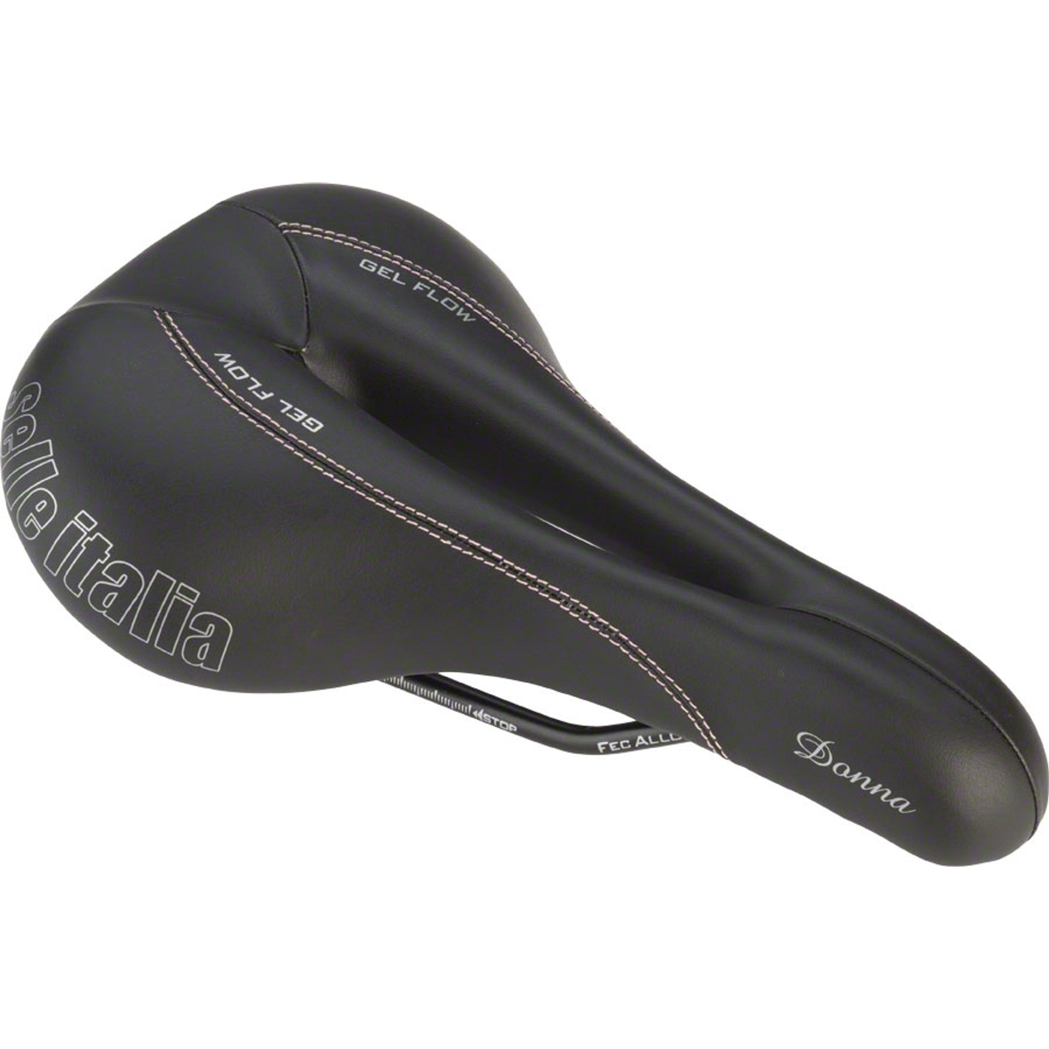 Selle Italia Donna Gel Flow Saddle - Manganese, Black, Women's, L2
