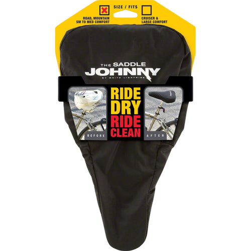 White Lightning Saddle Johnny Seat Cover, Black