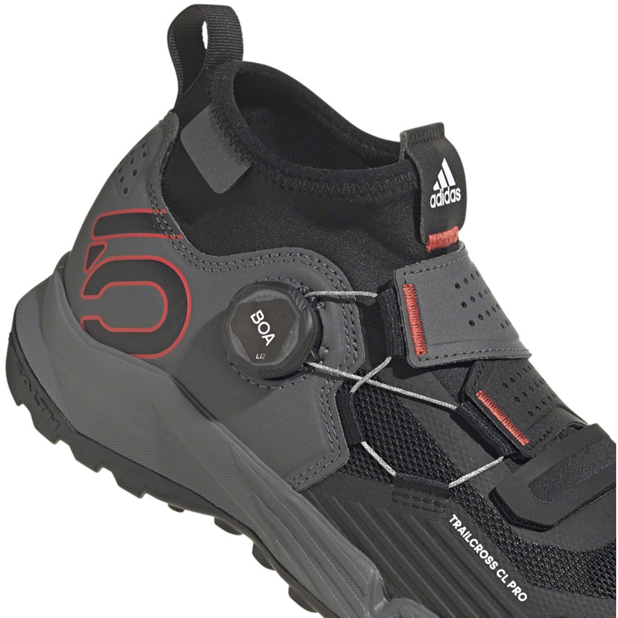 Trailcross Pro Mountain Clipless Shoes - Women's, Gray Five/Core Black/Red
