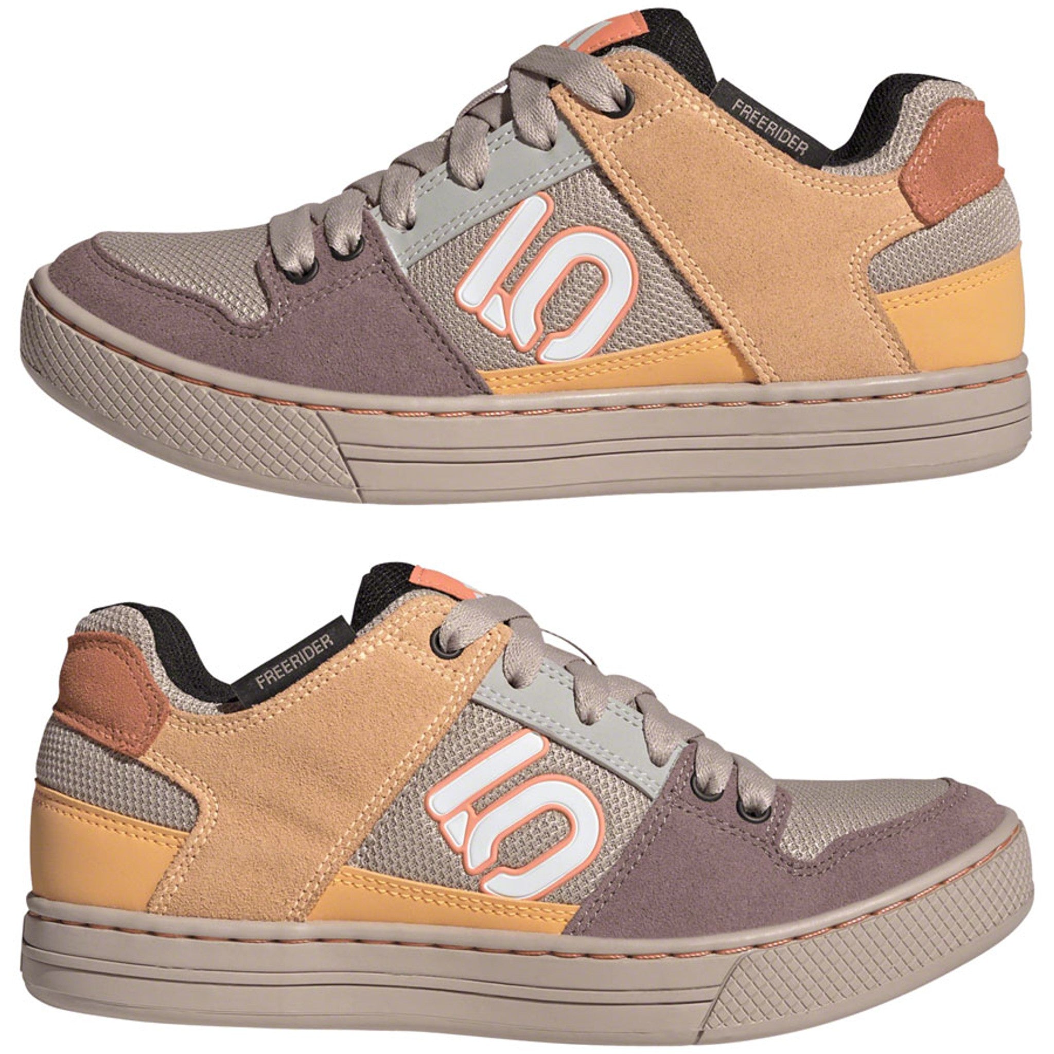 Freerider Flat Shoes - Women's, Wonder Taupe/Ftwr White/Acid Orange