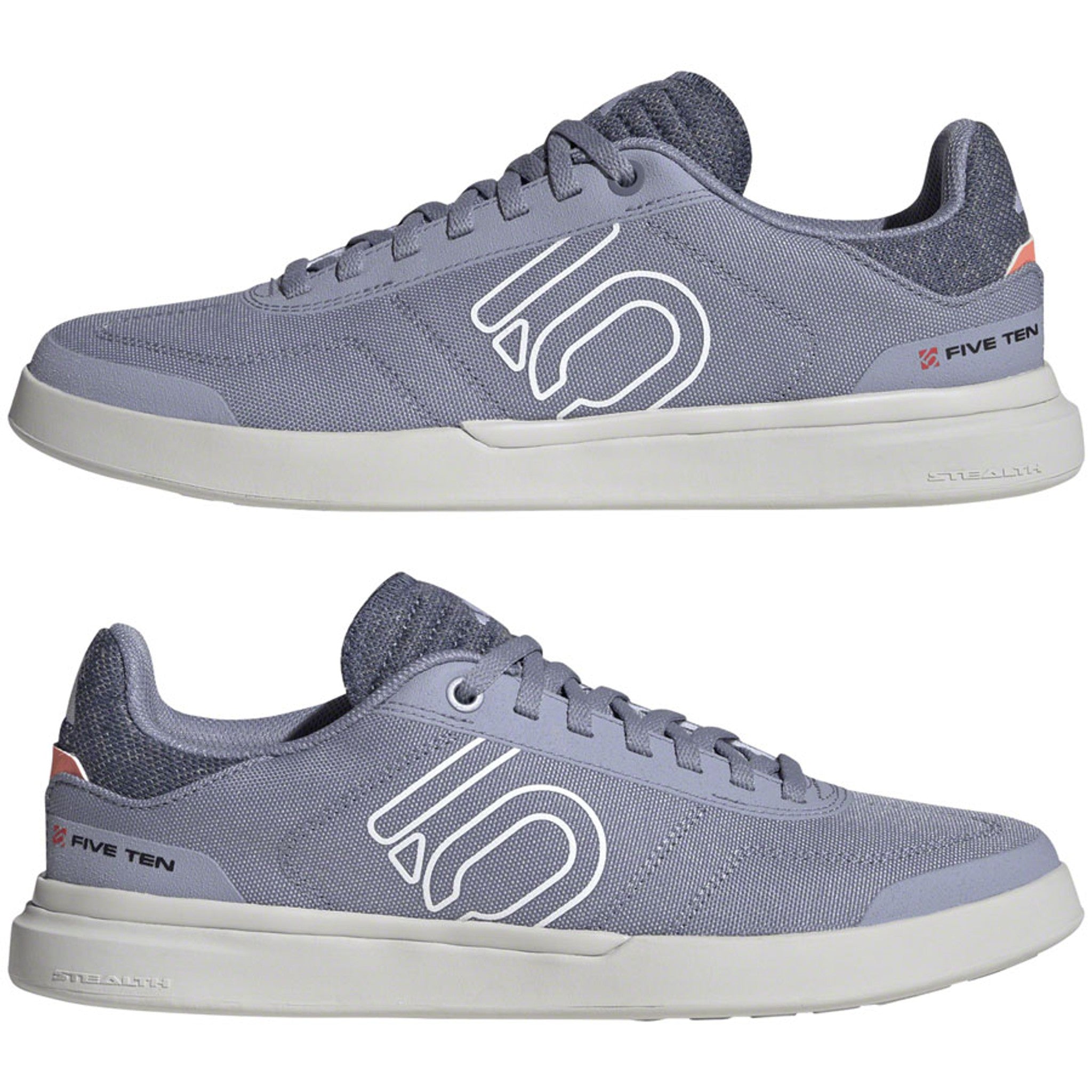 Sleuth DLX Canvas Flat Shoes - Women's, Silver Violet/Ftwr White/Coral Fusion