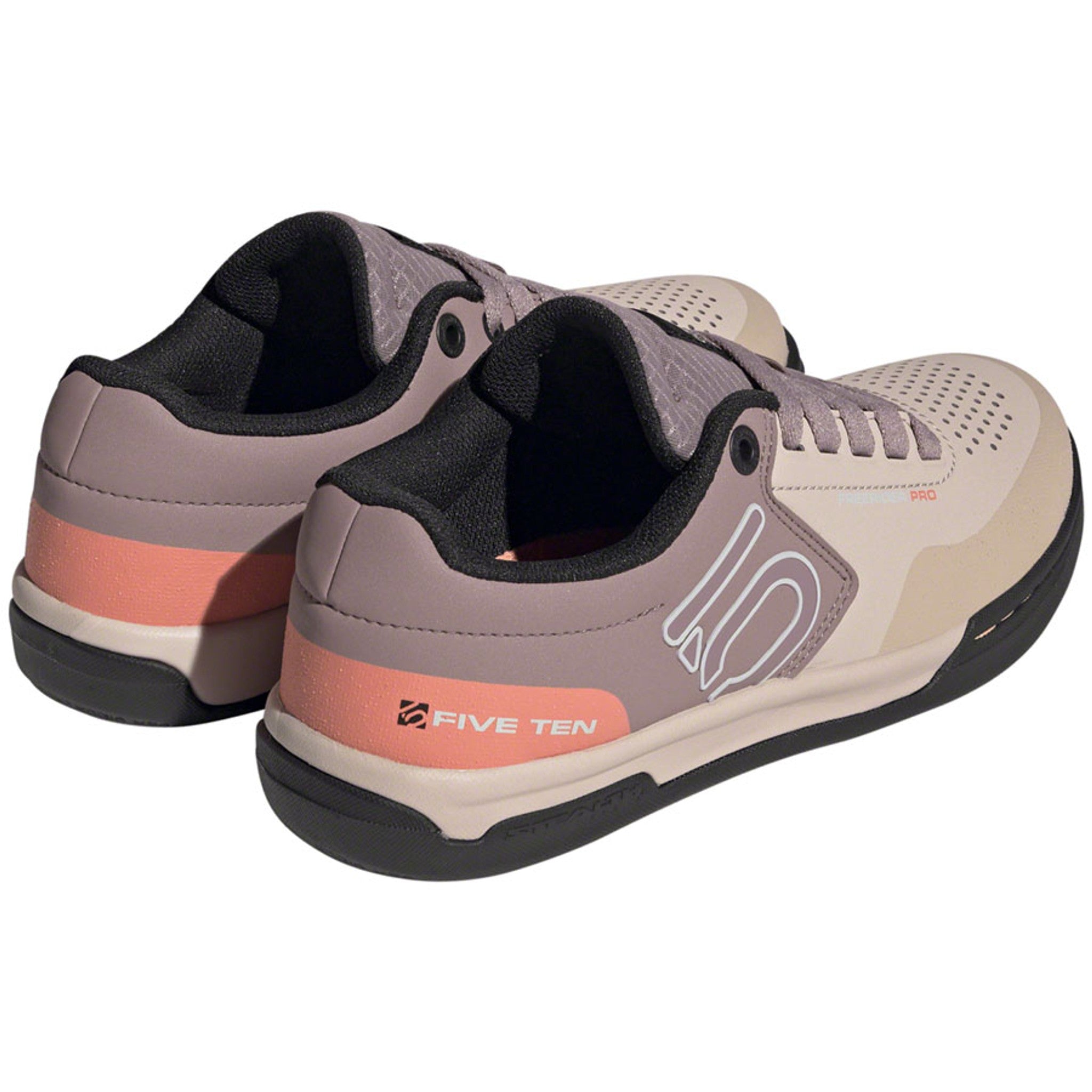 Freerider Pro Flat Shoes - Women's, Wonder Taupe/Gray One/Acid Orange