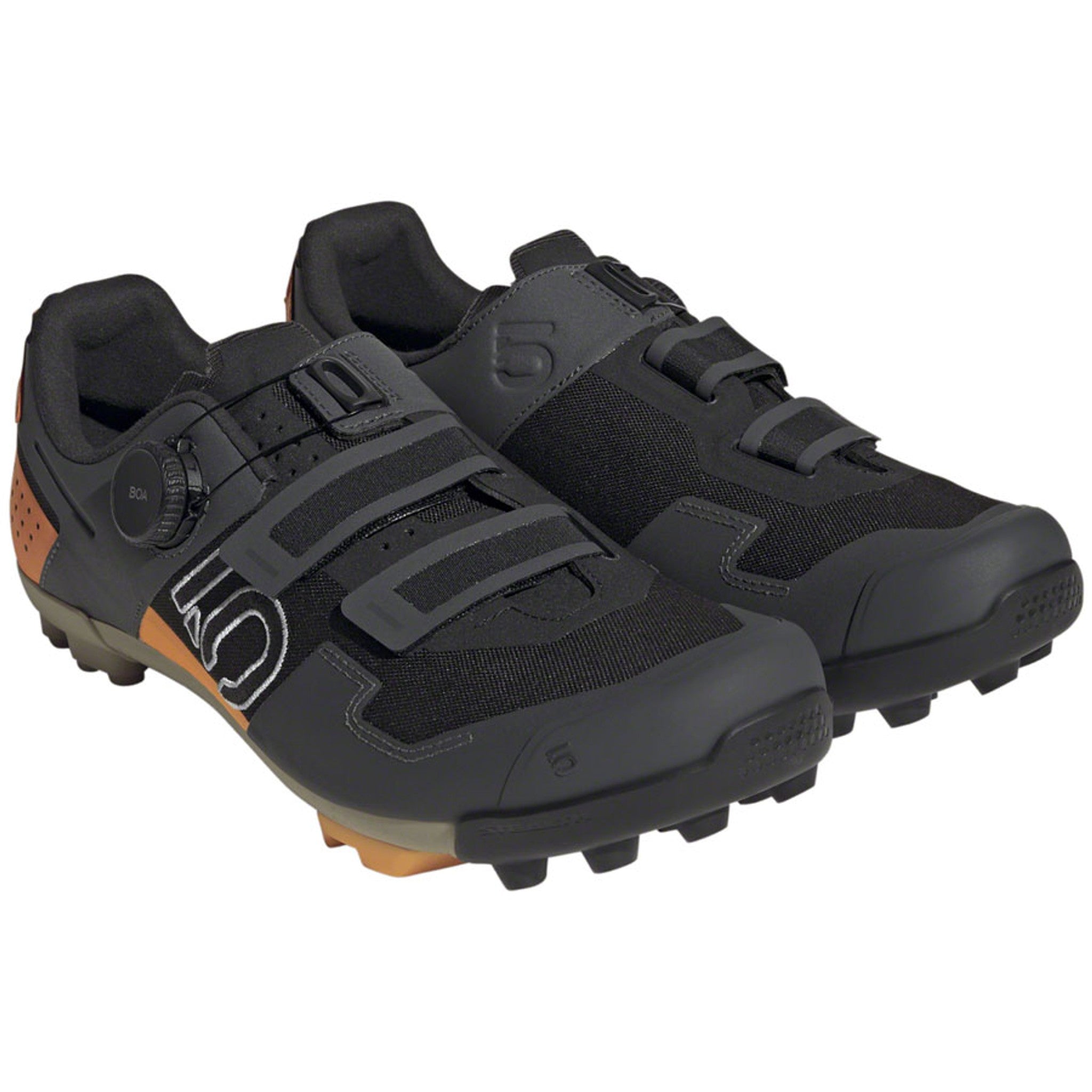 Kestrel Boa Mountain Clipless Shoes - Men's, Core Black/Ftwr White/Impact Orange