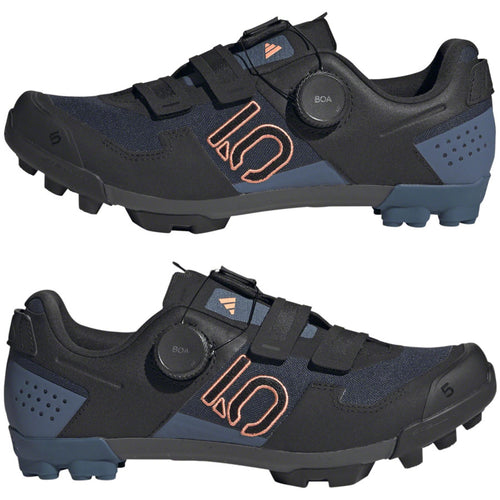 Kestrel Boa Mountain Clipless Shoes - Women's, Legend Ink/Core Black/Coral Fusion