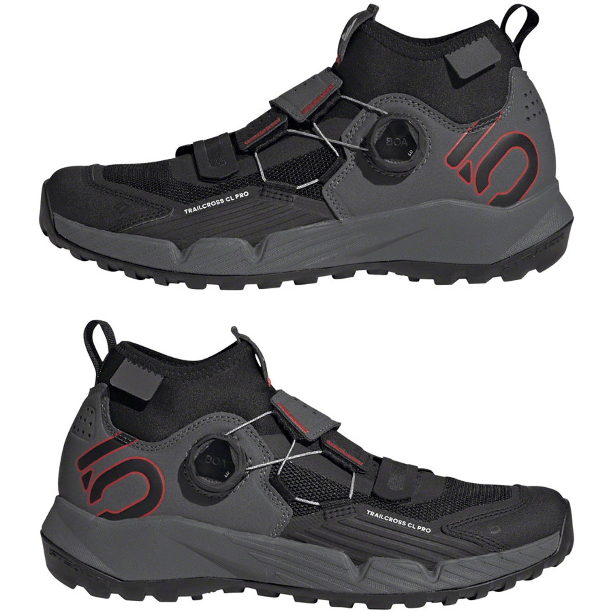 Trailcross Pro Mountain Clipless Shoes - Women's, Gray Five/Core Black/Red