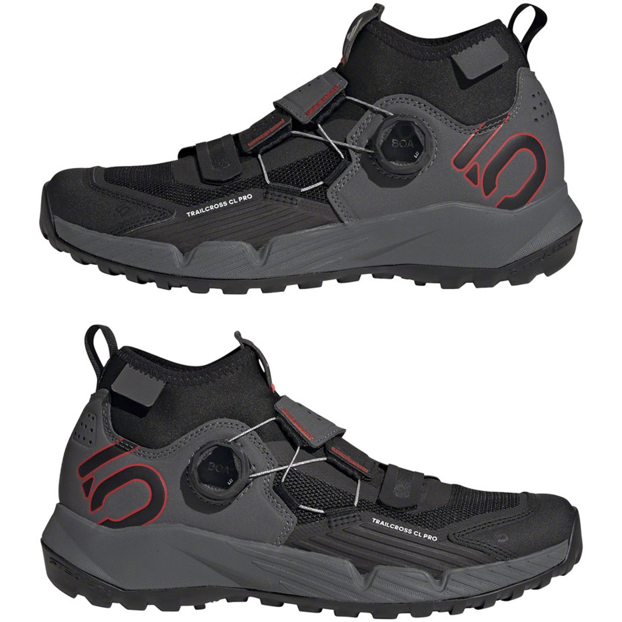 Trailcross Pro Mountain Clipless Shoes - Women's, Gray Five/Core Black/Red