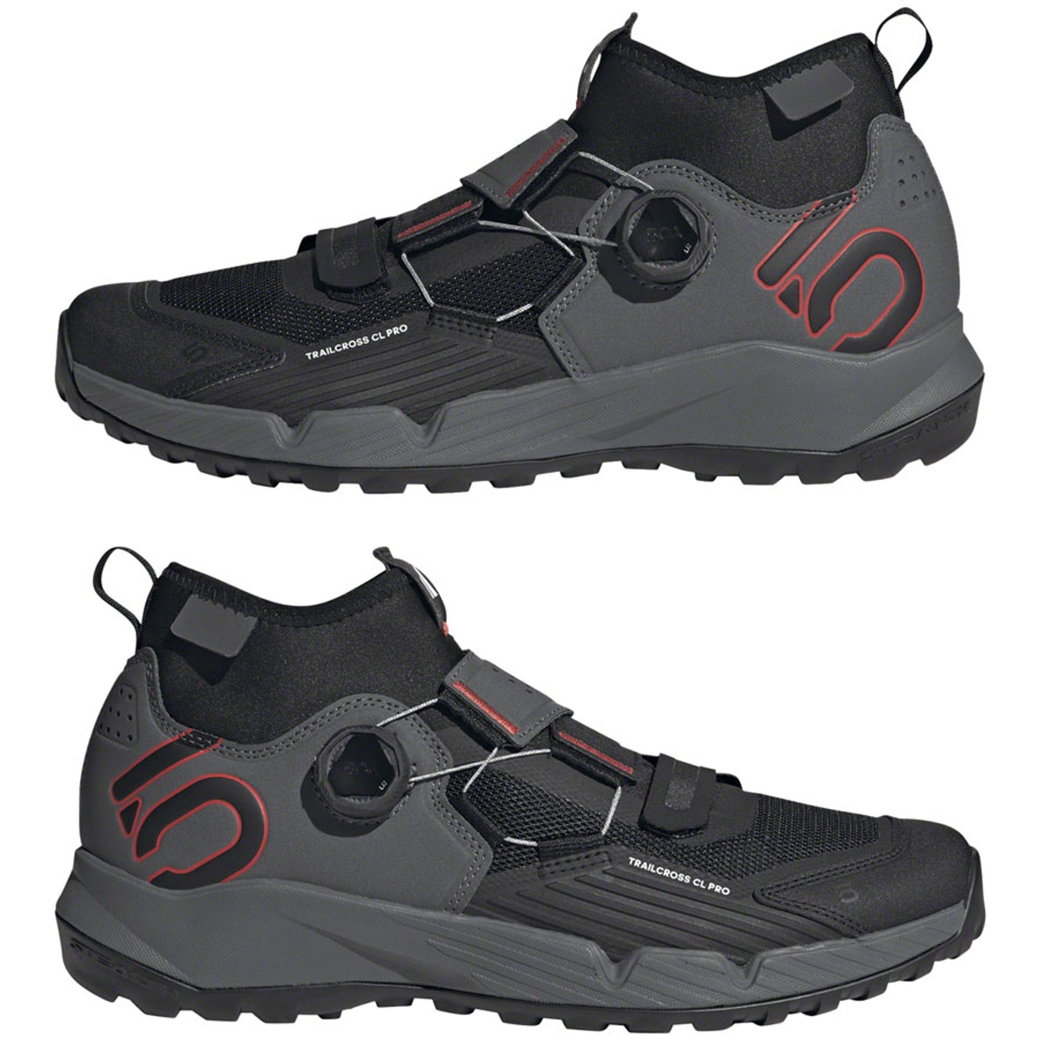 Trailcross Pro Mountain Clipless Shoes - Men's, Gray Five/Core Black/Red