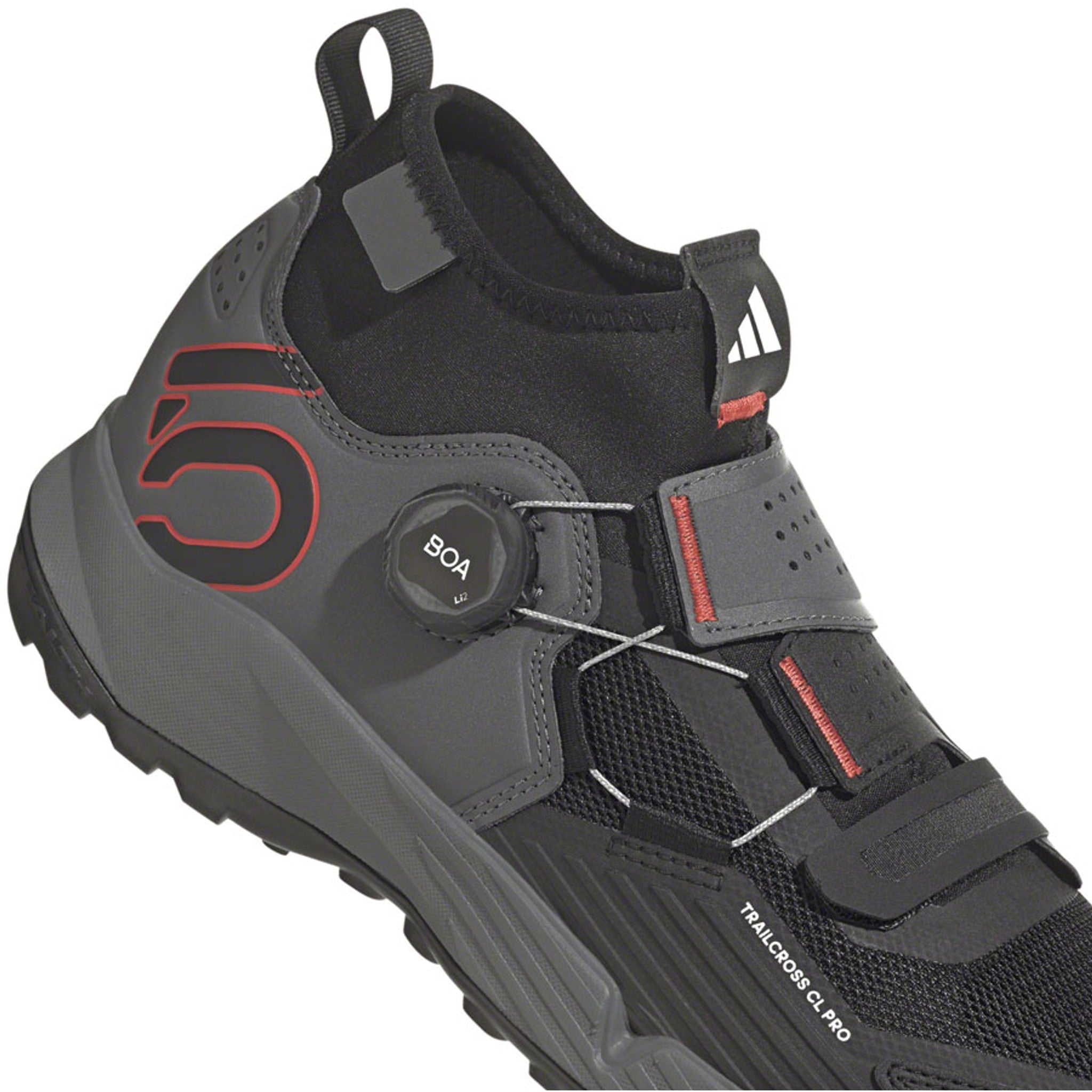 Trailcross Pro Mountain Clipless Shoes - Men's, Gray Five/Core Black/Red